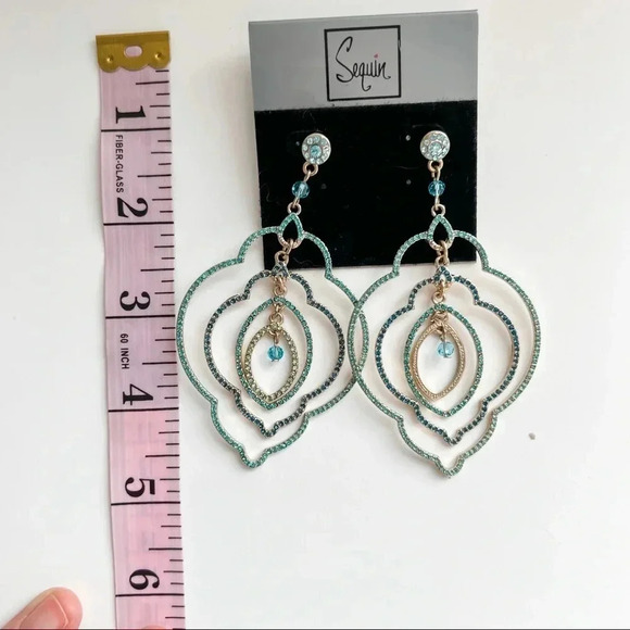 Sequin NYC Rhineatone Earrings - Picture 5 of 5